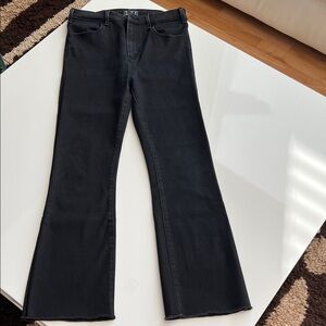 Abercrombie & Fitch Simone High Rise Ankle Flare Black Jeans